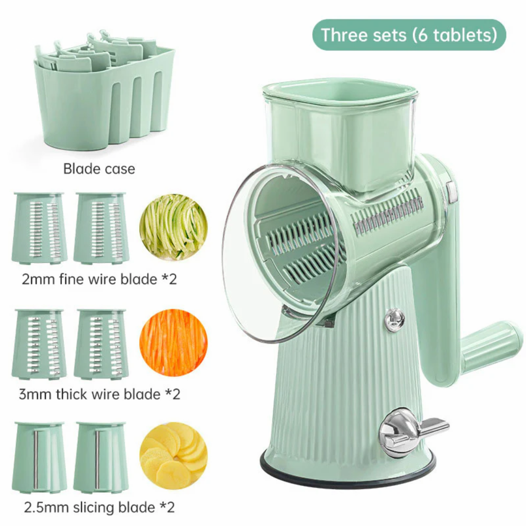 Nzmarket 5-in-1 Gourmet Food Grater – Stainless Steel, Built-In Container