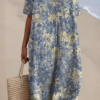 Floravia | Floral Flowy Lightweight Holiday Maxi Dress