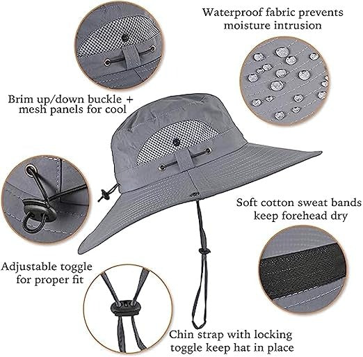 BreezeShade Cooling Sun Hat with Solar Fans