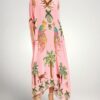 Sahara | Drop Shoulder Sleeve Coconut Tree Printed Dress