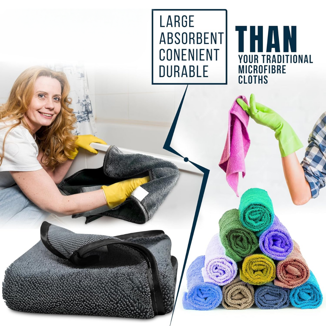 Nzmarket Super-Absorbent Microfibre Cleaning Towels – 2 Pack