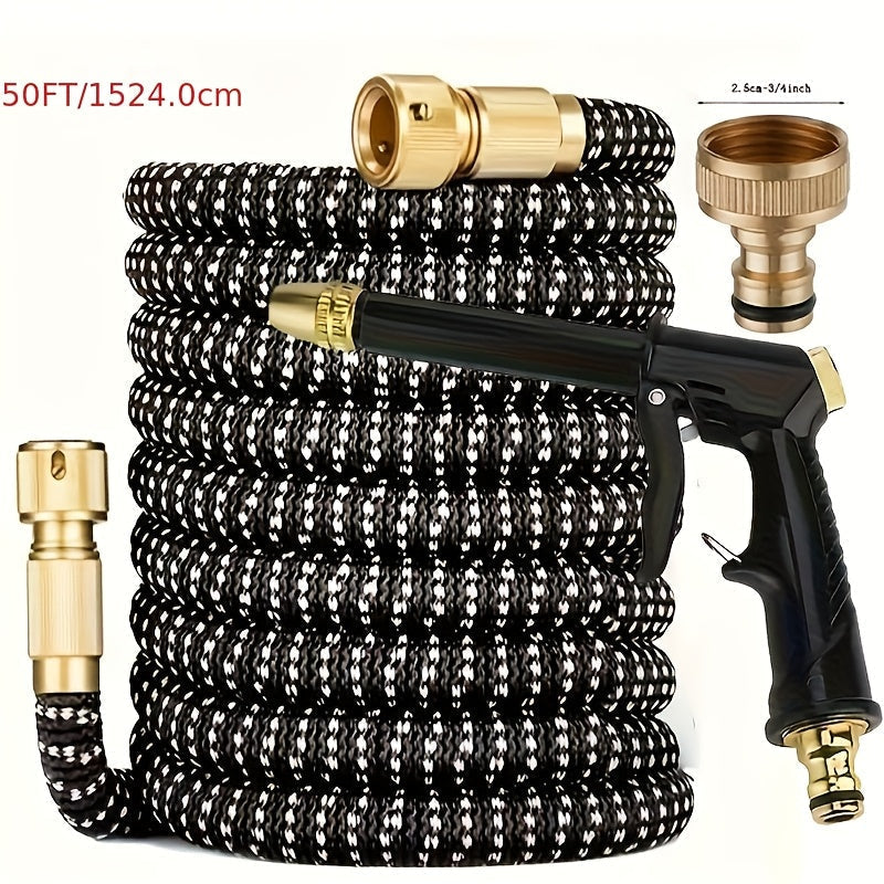Nzmarket Expandable Garden Hose Set – Triple-Length, High-Pressure with Spray Nozzle