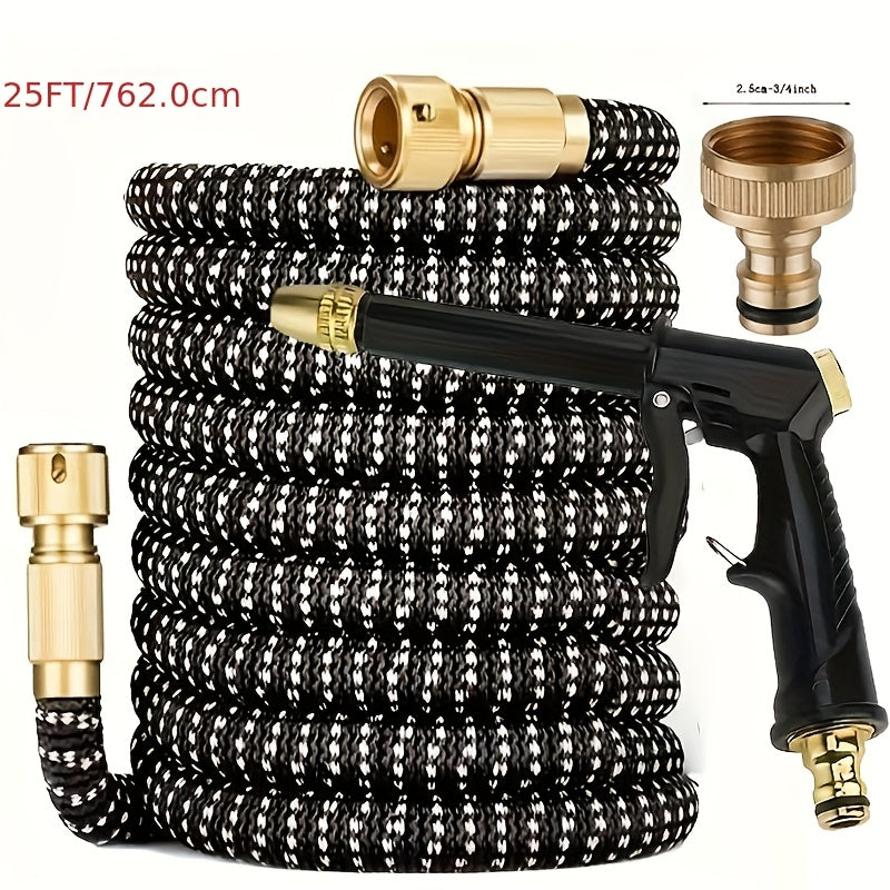 Nzmarket Expandable Garden Hose Set – Triple-Length, High-Pressure with Spray Nozzle