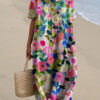 Floravia | Floral Flowy Lightweight Holiday Maxi Dress