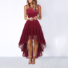 Hilova | Asymmetrical High Low Sleeveless Flowing Evening Dress