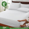 Nzmarket 5-Piece Bamboo Microfibre Fitted Sheet Set – All-Season Comfort