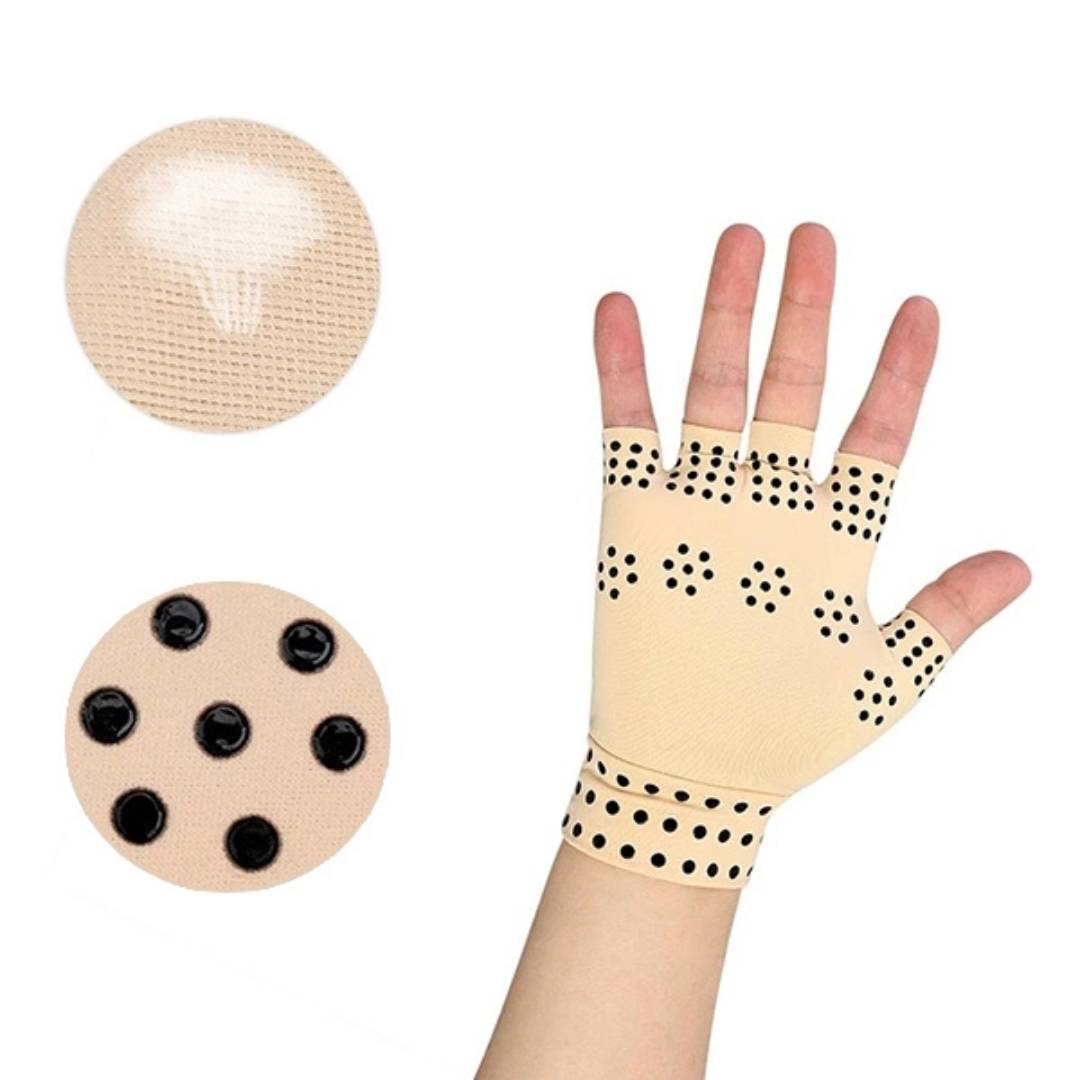 ThermaFlex Arthritis Compression Gloves - Fingerless, Lightweight Support
