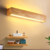 Nzmarket Modern Wood LED Wall Fixture – Natural Timber, Integrated LED