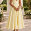 Halquine | Halter Neck Jacquard Elegant Occasion Midi Dress