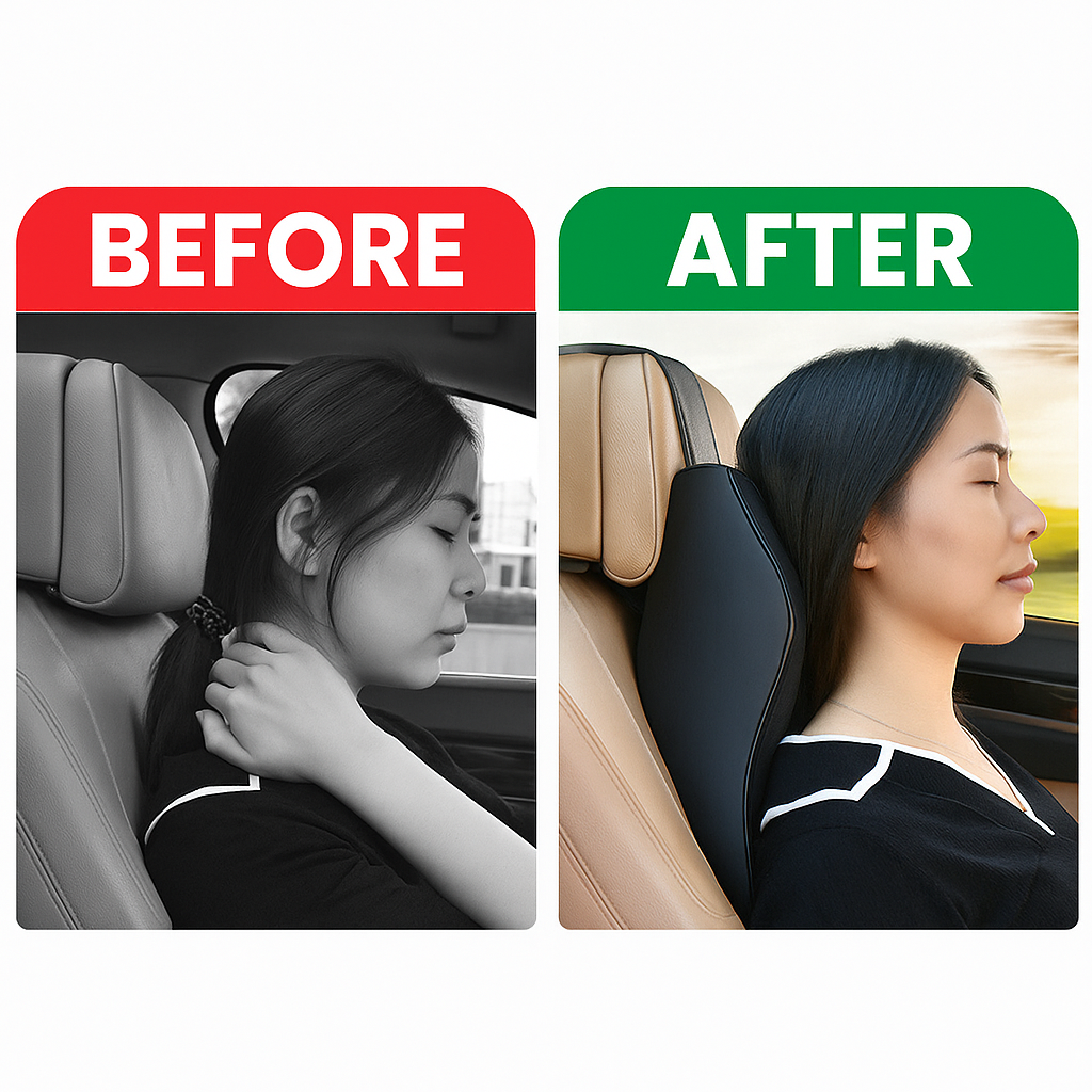 ComfyCruise Car Neck Pillow Headrest – Ergonomic Neck Support
