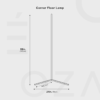 Nzmarket Slim LED Corner Floor Lamp – Adjustable Brightness, Warm White