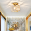Nzmarket Crystal Glass LED Ceiling Light – Square & Circle, Black Frame
