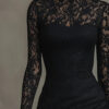 Julia | Black Lace Maxi Dress