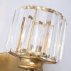 Nzmarket Crystal Glass Wall Light – Round & Square, Black & Gold Finish