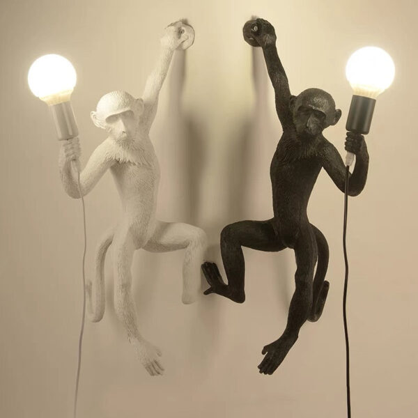 Nzmarket Quirky Resin Monkey Wall Light Sconce – Unique Statement Piece