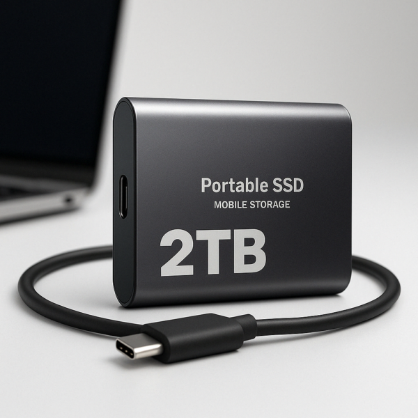 Nzmarket 2TB Portable External SSD – Fast, Compact & Shock-Resistant
