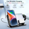 3-In-1 Quick Charging Station - Premium Wireless Fast Charging Docking Station With Alarm Clock