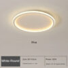 Nzmarket Nordica Scandinavian Round Ceiling Light – Warm LED, Multiple Sizes