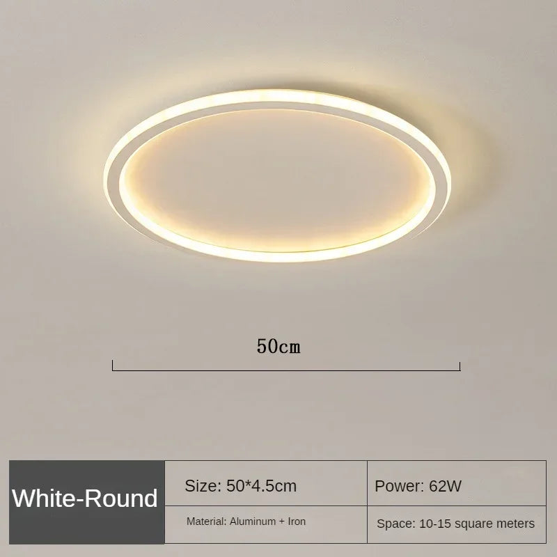 Nzmarket Nordica Scandinavian Round Ceiling Light – Warm LED, Multiple Sizes