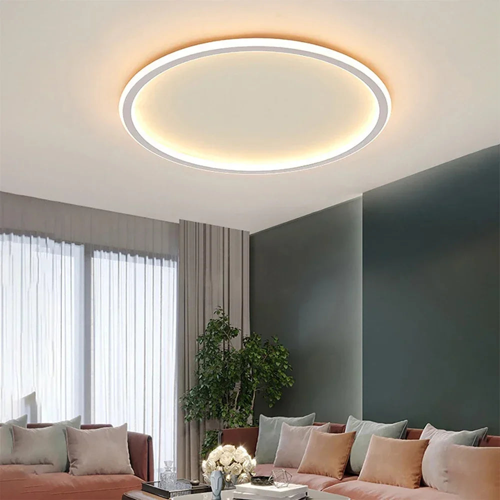 Nzmarket Nordica Scandinavian Round Ceiling Light – Warm LED, Multiple Sizes