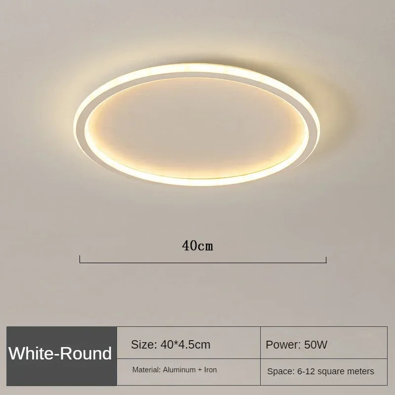 Nzmarket Nordica Scandinavian Round Ceiling Light – Warm LED, Multiple Sizes