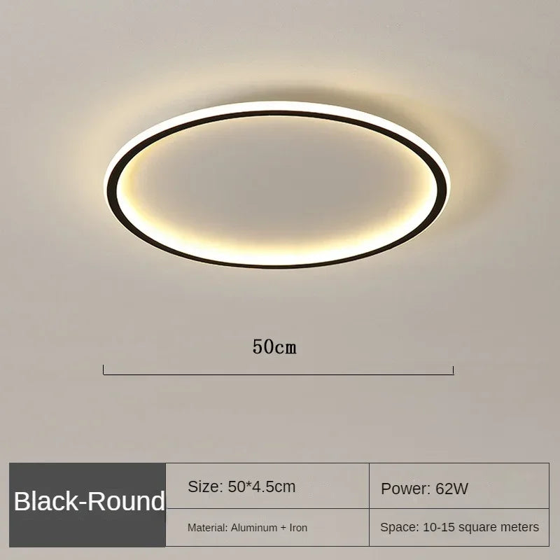 Nzmarket Nordica Scandinavian Round Ceiling Light – Warm LED, Multiple Sizes