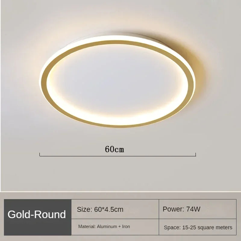 Nzmarket Nordica Scandinavian Round Ceiling Light – Warm LED, Multiple Sizes