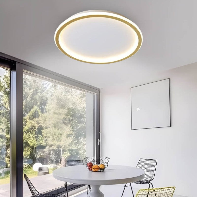 Nzmarket Nordica Scandinavian Round Ceiling Light – Warm LED, Multiple Sizes