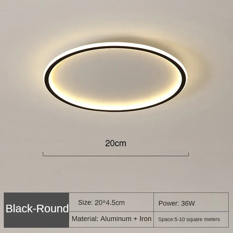 Nzmarket Nordica Scandinavian Round Ceiling Light – Warm LED, Multiple Sizes