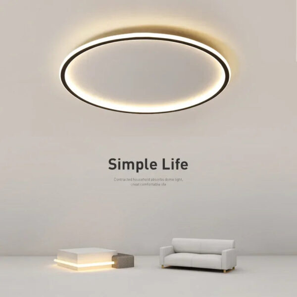 Nzmarket Nordica Scandinavian Round Ceiling Light – Warm LED, Multiple Sizes