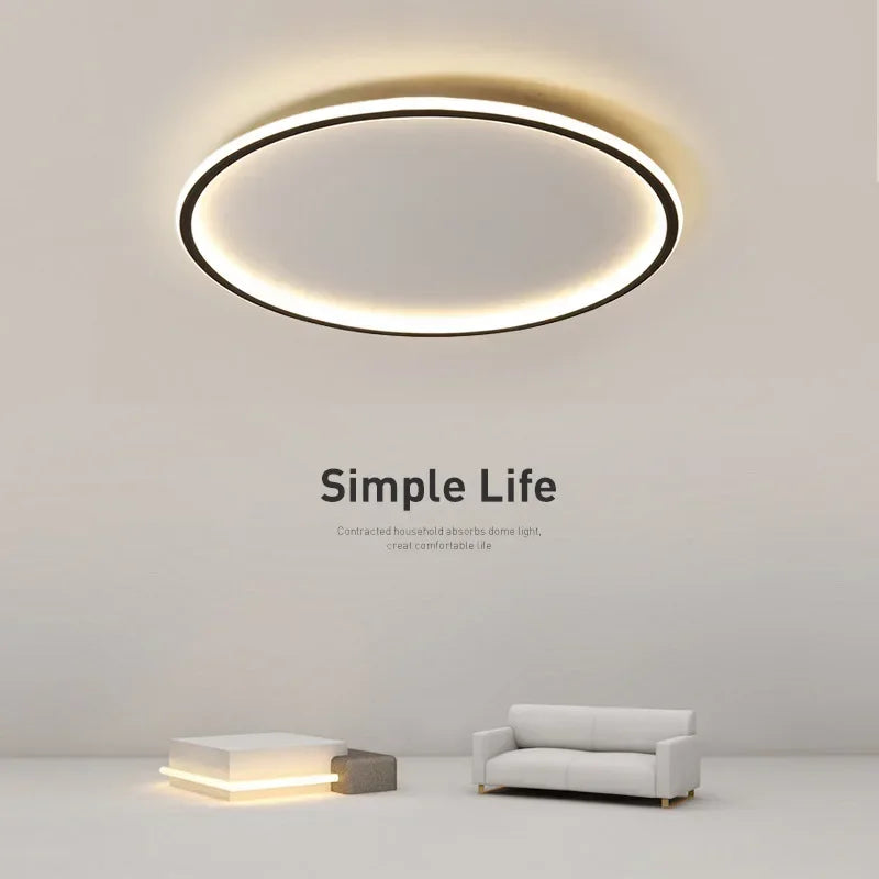Nzmarket Nordica Scandinavian Round Ceiling Light – Warm LED, Multiple Sizes