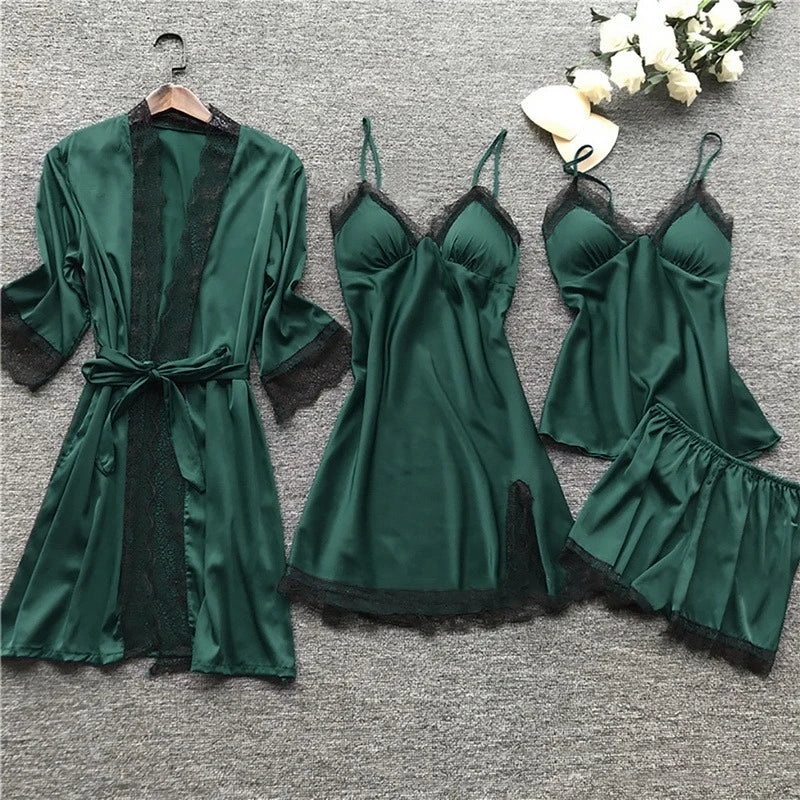 Iris - Sophisticated Satin Pyjama Set for Women