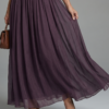 Sheerova | Pleated Waist Sheer Sleeve Evening Maxi Dress