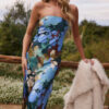 Natalie | Retro Colored Maxi Dress