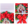 Nzmarket Nativity Scene LED Christmas Wreath – Red & Gold, 2 Sizes