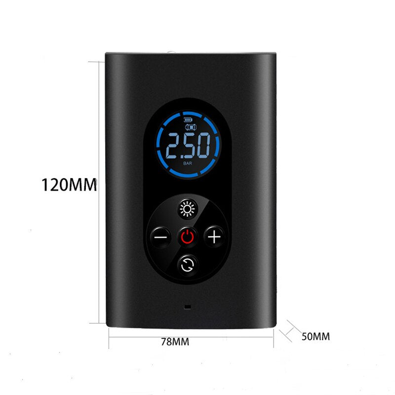 Nzmarket Portable Electric Tyre Inflator – Auto-Stop Digital Pressure Gauge