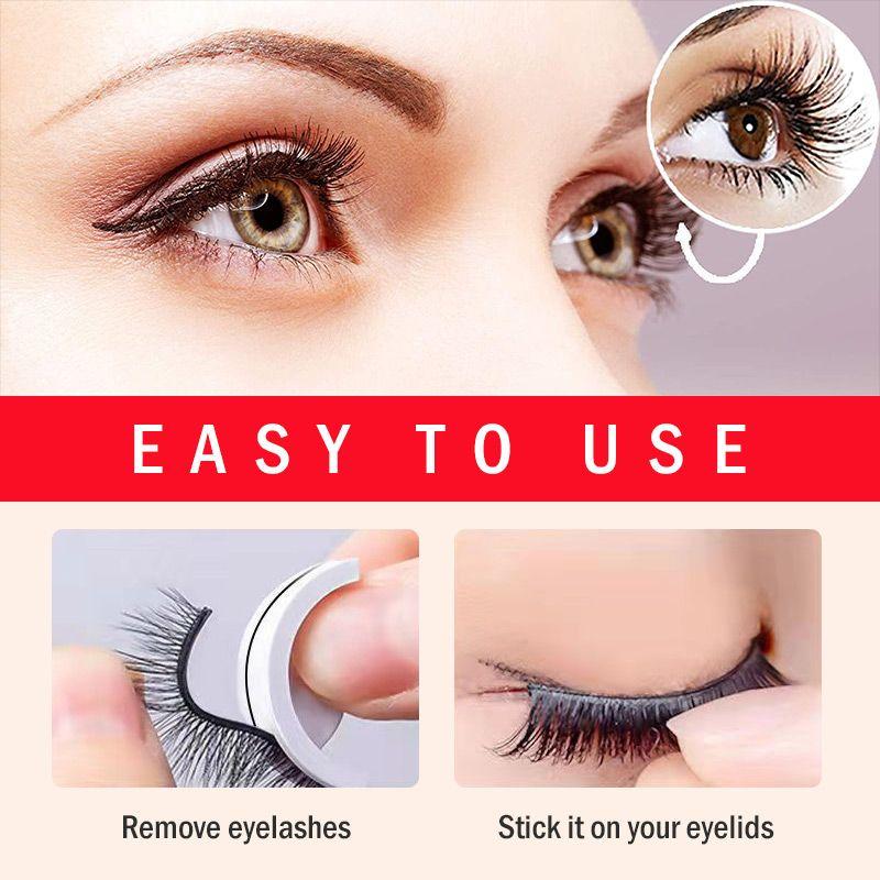 Nzmarket Reusable Self-Adhesive Eyelashes – No Glue, 3-Second Application