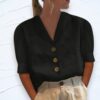 Arabella - Elegant Cotton and Linen T-shirt for Women