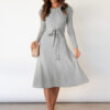 Pasbie - Elegant Knitted Midi Dress for a Chic Appearance