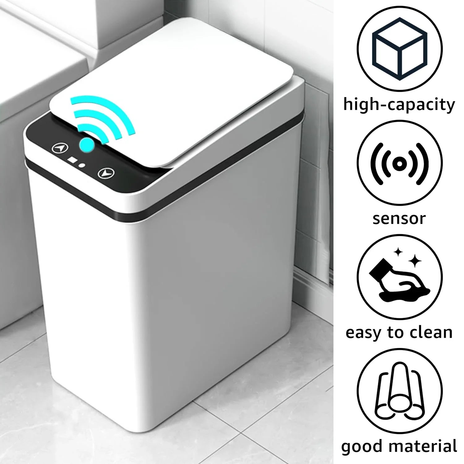 Nzmarket 12L Touchless Sensor Bin – Automatic Infrared Trash Can