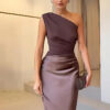 Ashley | Maxi Dress with a Guilt in Satin