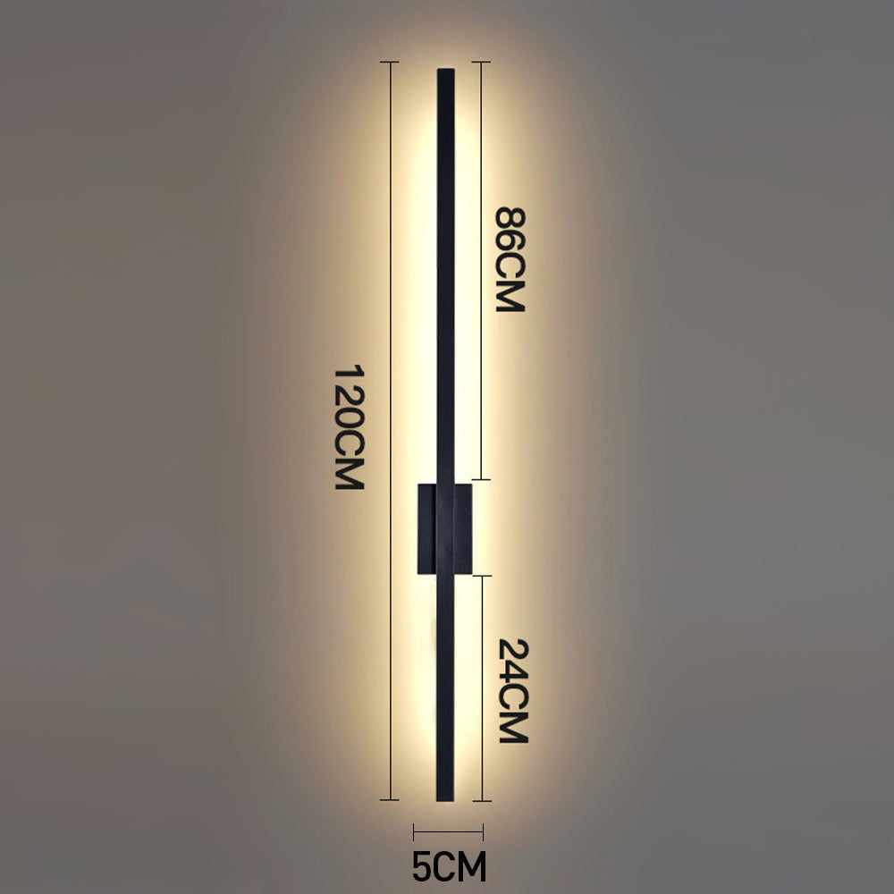 Nzmarket Long LED Wall Light – Matte Black, 4 Lengths up to 120cm