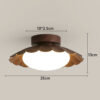 Nzmarket Vintage Acrylic Flush Mount Ceiling Light – 3-Colour Switch
