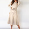Pasbie - Elegant Knitted Midi Dress for a Chic Appearance