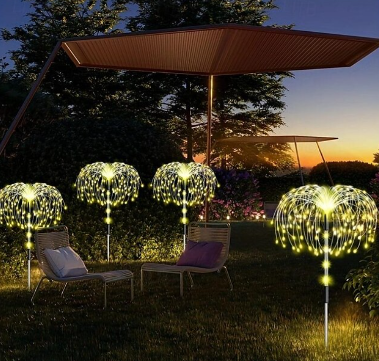 Nzmarket Solar Firework Burst Garden Lights – Warm White & Multicolour