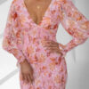 Lara - Midi Dress with Floral Print