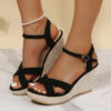 Lulu - Elegant Wedge Heel Sandals with High Heel for a Luxurious Look