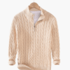 Kit | Men's Cable Knit Half-Zip Sweater