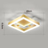 Nzmarket Gold LED Flush Mount Ceiling Light – Round & Square, Warm & 3-Colour