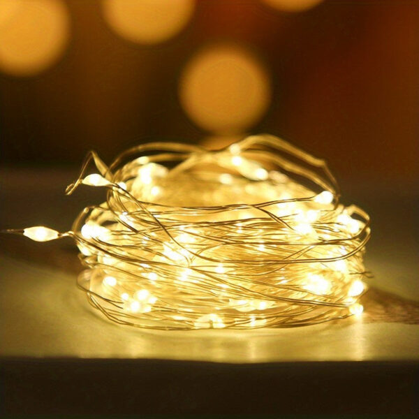 Nzmarket Copper Wire Battery Fairy Lights – 1m to 10m, Warm Yellow Glow
